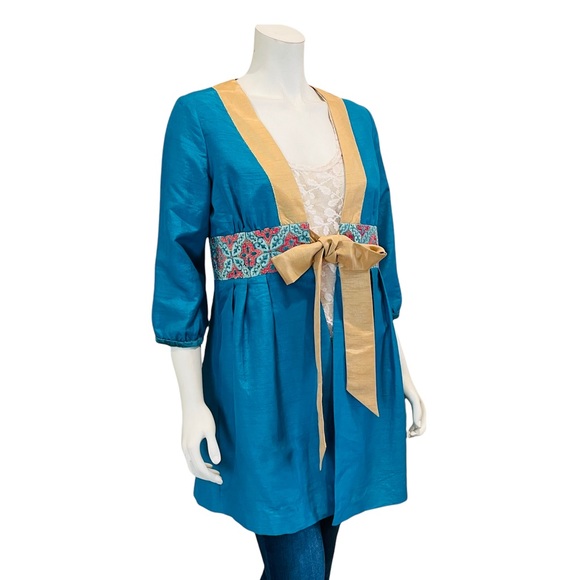 Tracy Porter Brocade Sateen Bohemian Kimono Jacket - Picture 1 of 11